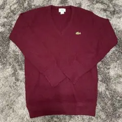 IZOD Lacoste バーガンディ Vネックセーターのサムネイル