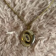 ysl イヴサンローラン ラインストーン ゴールド ネックレス