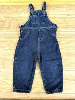 SHEIN ダークブルー デニム　オーバーオール キッズ