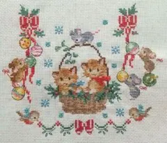 クロスステッチ完成品　3点おまとめ クロスステッチ完成品】もみじ。秋に飾ろうと思って作ったけど、結局