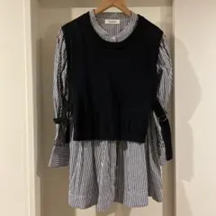 URBAN RESEARCH SONNY LABEL ストライプシャツ ベスト付