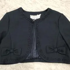 極美品　anyfam　ジャケット　ボレロ　ネイビー　120　リボン