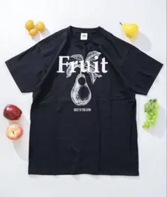 ★新品★フルーツオブザルーム プリントTシャツ ブラック/S