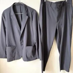 【超美品】ユニクロ ウルトラストレッチジャケット セットアップ ダークグレーL