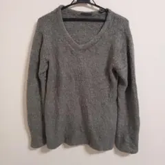 HARE ハレ/ 長袖 Vネック ニット M グレー 灰色