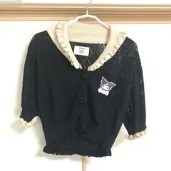 【メロクロコラボ】jouetie ジョエティ KUROMIフリルニットカーデＭのサムネイル