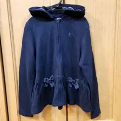 組曲 アウター 紺 フード着脱可能 150cm