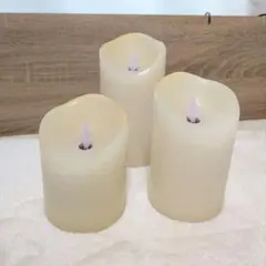 訳あり価格 LED蝋製キャンドル 3個セット
