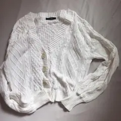 W closet サマーニットカーディガン 白 ダブルクローゼット