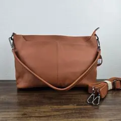 本革メッセンジャーバッグショルダーバッグバケットバッグ2つのショルダーストラップ