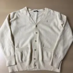 EASTBOY アイボリー Vネックカーディガン