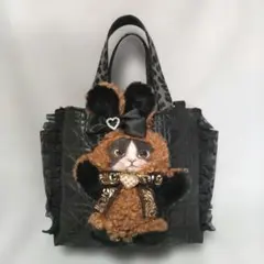 わ*こ様 コヤンイサムチョン　バンドメイドサイドポケット付き　トートバッグフリル