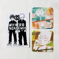 【ヒロアカ展 コースター BOX特典 幼少期／33巻 ポストカード】緑谷・爆豪