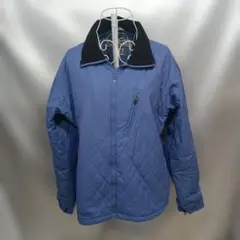 152♪USユーズドコロンビアキルティング中綿ナイロンジャケットブルーLサイズ