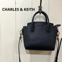 チャールズアンドキース ショルダーバッグ ハンドバッグ ブラック レディース
