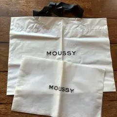 MOUSSY ショップ袋 大サイズ ホワイト
