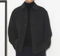 テックメルトンワイドシャツジャケット Mサイズ チャコール