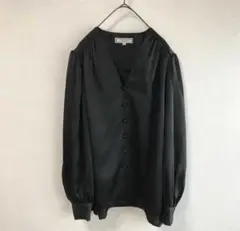 YSL サンローラン ヴィンテージ ボリュームスリーブブラウス ブラック M