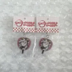 鬼滅の刃 童磨 うちわ風キーホルダー 2点セット