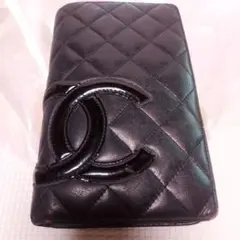 CHANEL カンボンライン ピンク 長財布
