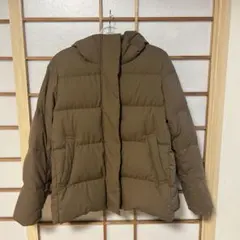 2/16まで⭐︎無印良品　ブラウン ダウンジャケット フード付き　M