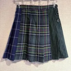 レピピ チェックミニスカート プリーツ