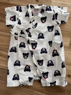 Double-B ベビー甚平 クマ柄 70