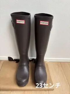 HUNTER ブラウン 長靴 バックル付き