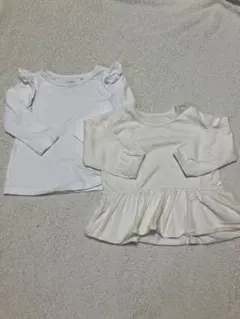 ◎長袖　カットソー　白　2枚セット　UNIQLO 80