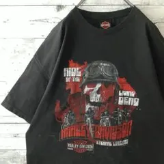 これぞ古着☆ハーレーダビッドソン スカル イーグル 両面プリント Tシャツ 3L