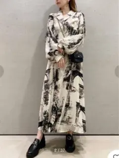 SNIDEL スナイデル シティプリントワンピース サイズ1