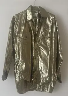 ◆MAN vintage◆ 金色の長袖ボタンシャツ
