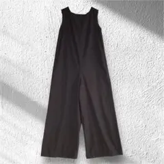 ドゥノワール ナイスクラップ サロペット オールインワン ワイドパンツ 黒のサムネイル