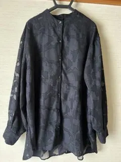 ジャガードシャツ　レースシャツ　シアーシャツ