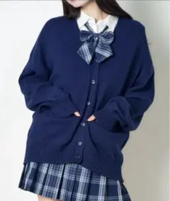 WEGO スクールカーディガン ネイビー