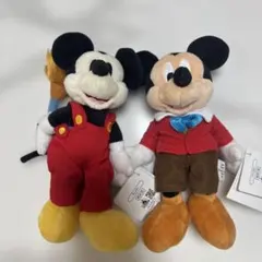 ミッキー 90周年 ミッキーの大時計　クリスマスキャロル　ぬいぐるみ　２個セット