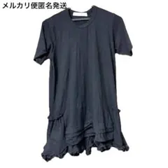 COMME des GARCONS コムコム　ロングTシャツ　フリル　M 黒のサムネイル
