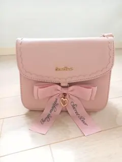 ピンク リボン付き　ショルダーバッグ　レディース　バッグ　子供　キッズ