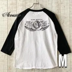 アコースティック Acoustic ラグランスリーブ Tシャツ Mのサムネイル