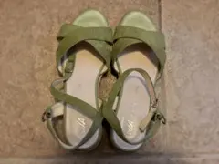 ORiental TRaffic クロスストラップ サンダル M グリーン