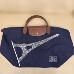 【貴重】ロンシャン　プリアージュトートバッグ　ネイビー M