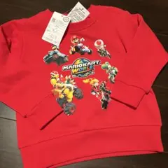 スーパーマリオ　トレーナー　男の子　裏起毛　スウェット　100cm 長袖 赤