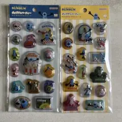 【正規品】パペットスンスン　ポップデコパーティー　わたあめカプセルシール 2種