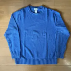 L.L.BEAN コットン　ニット　青　258547 Mサイズ