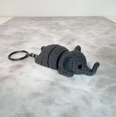 可動式ゾウ キーホルダー