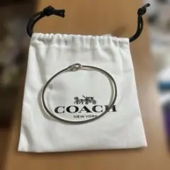 COACH シルバーバングル 保存袋付き