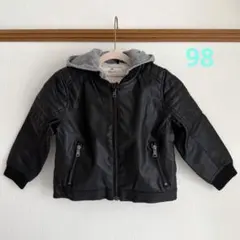 H&M 키즈 가짜 가죽 후드 자켓 98cm