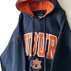 ovb AUBURN AU ロゴ刺繍 スウェット パーカー ネイビー 紺色 古着