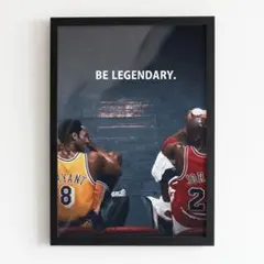 即日発送 BE LEGENDARY コービー ジョーダン A4 ポスター 額装のサムネイル