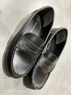 ELFINDOL ブラック ローファー 21.0cm